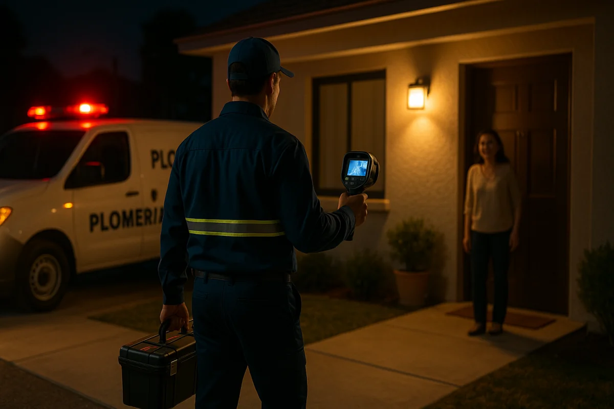 Plomero profesional en Culiacán atendiendo emergencia 24 horas con herramientas especializadas